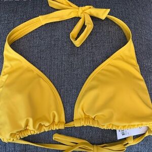 Swimsuit top only size M yellow NWT